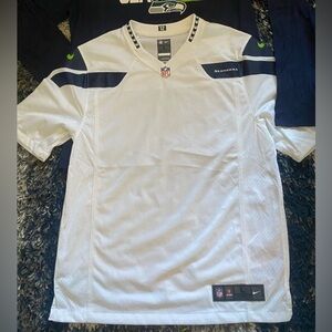 Nike NFL Seahawks White and Blue/green Men's L Jersey, new